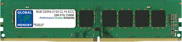 8GB DDR4 2133MHz PC4-17000 288-PIN ECC DIMM (UDIMM) MEMORY RAM FOR SERVERS/WORKSTATIONS/MOTHERBOARDS